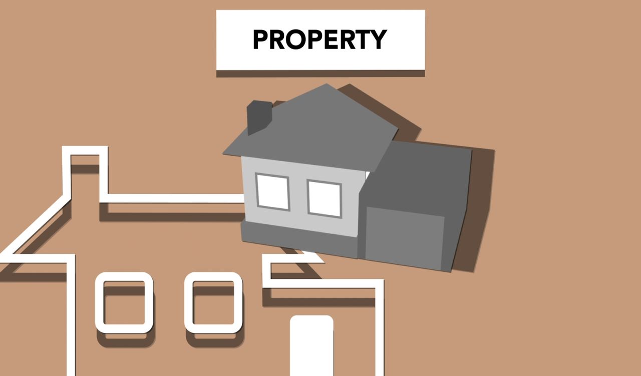 services-img Illustration of house for private property representing concept of investing in purchase of real estate